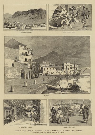 Weltumsegelung in der Ceylon, VI, Palermo und Athen von Charles Edwin Fripp